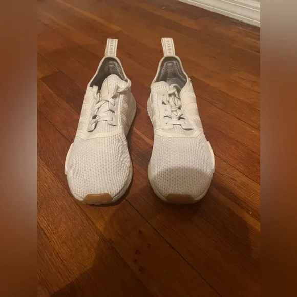 White Men’s Adidas NMD Sneakers (Size 8.5) - Picture 4 of 8